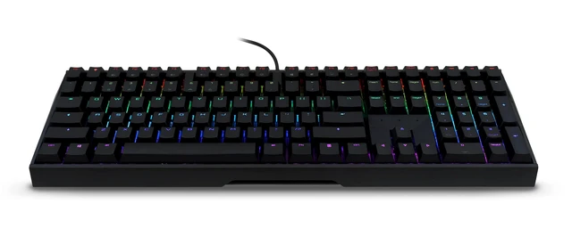 Alt view image 4 of 7 - MX 3.0S Wired Mechanical Gaming Keyboard MX2A Silent RED Switches | Robust Aluminum Housing, RGB-Lighting, Full Key Rollover, Anti Ghosting, Black