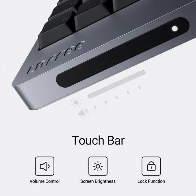 Alt view image 5 of 9 - LOFREE Flow2 Low-Profile Mechanical Keyboard, Aluminum Alloy with Void Linear Switches, Rechargeable Wireless Keyboards with 3 Mode Connections for Windows, macOS (Silver with Silence, 100 Keys)