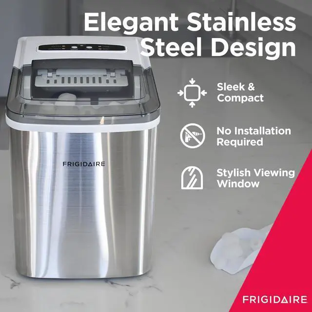 Alt view image 3 of 4 - 26 Lbs per Day Portable Compact Maker, Ice Making Machine, Stainless, Medium