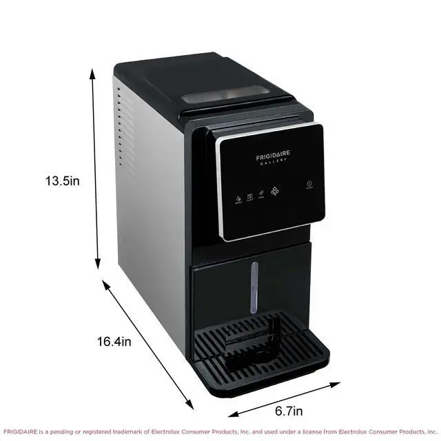 Alt view image 5 of 7 - Touchscreen Nugget Ice Maker, Countertop Ice Machine, Sonic Ice Maker with 33 lbs. Capacity, Slate