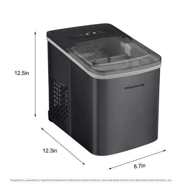 Alt view image 5 of 7 - Countertop Portable, 26 lb per Day Bullet Ice Maker Machine (Black Stainless Steel)