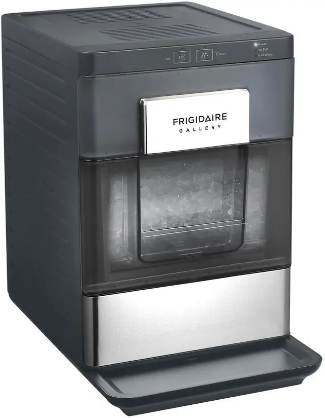 Main image of Gallery, 33 Lbs. Countertop Ice Maker, Nugget Shaped Ice, Stainless Steel Trim (Black)
