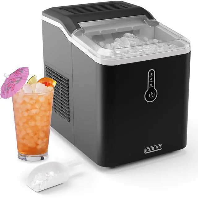 Main image of Iceman by Nugget Ice Maker Countertop, Pebble Ice Maker Machine, 26 lb in 24 Hours, Ready in 6 Minutes, Removable Ice Basket, Fun and Chewable Cubes, 1.5L Water Tank, Self-Cleaning Function
