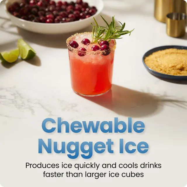 Alt view image 3 of 7 - Iceman by Nugget Ice Maker Countertop, Pebble Ice Maker Machine, 26 lb in 24 Hours, Ready in 6 Minutes, Removable Ice Basket, Fun and Chewable Cubes, 1.5L Water Tank, Self-Cleaning Function