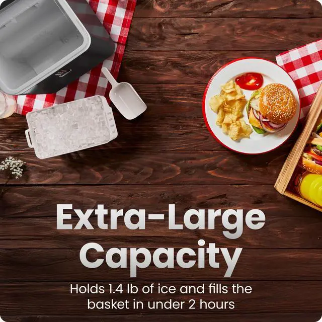 Alt view image 5 of 7 - Iceman by Nugget Ice Maker Countertop, Pebble Ice Maker Machine, 26 lb in 24 Hours, Ready in 6 Minutes, Removable Ice Basket, Fun and Chewable Cubes, 1.5L Water Tank, Self-Cleaning Function