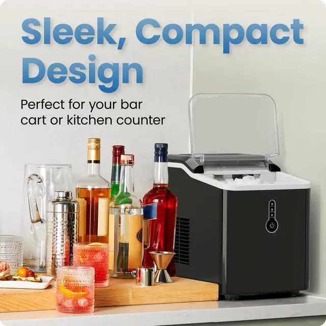 Alt view image 6 of 7 - Iceman by Nugget Ice Maker Countertop, Pebble Ice Maker Machine, 26 lb in 24 Hours, Ready in 6 Minutes, Removable Ice Basket, Fun and Chewable Cubes, 1.5L Water Tank, Self-Cleaning Function