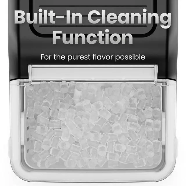 Alt view image 7 of 7 - Iceman by Nugget Ice Maker Countertop, Pebble Ice Maker Machine, 26 lb in 24 Hours, Ready in 6 Minutes, Removable Ice Basket, Fun and Chewable Cubes, 1.5L Water Tank, Self-Cleaning Function