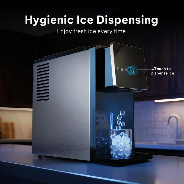 Alt view image 2 of 7 - Nugget Ice Maker Countertop, Auto Drop Ice, Self Cleaning Ice Machine, 40 lbs/24H Soft Chewable Ice, Self Dispensing Nugget Ice Maker for Home, Kitchen and Party