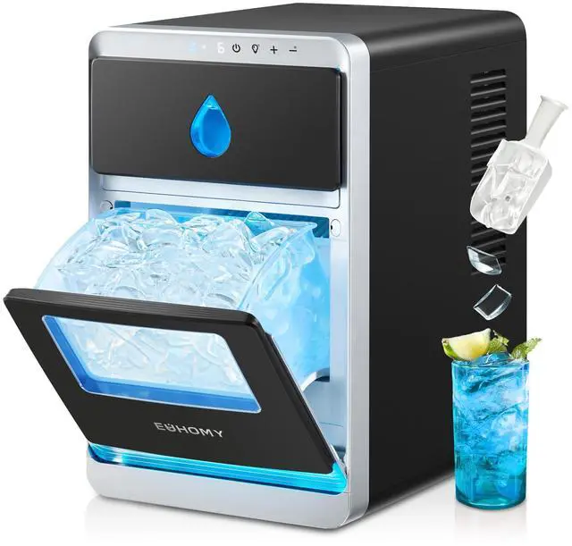 Main image of EUHOMY LunaArc Crescent Ice Maker Countertop, 16Pcs Ready in 12Mins, 1600Pcs/Day, Auto Deep Cleaning, Timer, Adjustable Ice Thickness, Portable Ice Cube Maker for Whiskey/Coffee/Soft Drinks