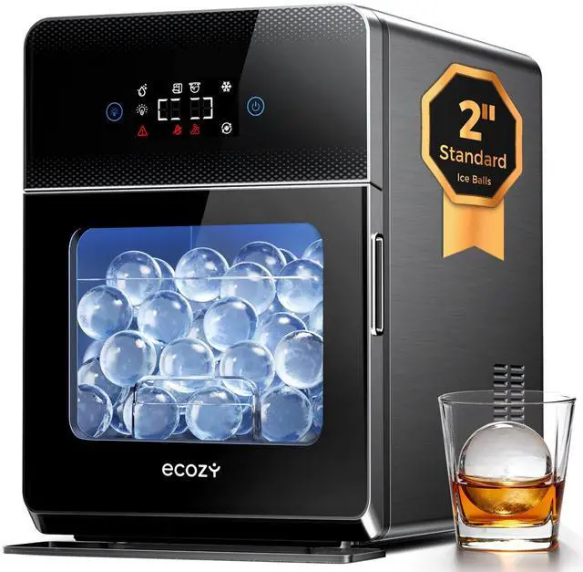 Main image of 2" Ice Ball Maker Countertop, Clear Sphere Ice Machine, 144 Pcs/Day | CrystalFlux Technology, 4 Pcs in 40 Mins, Enhanced Insulation, Auto Water Supply, Self-Cleaning