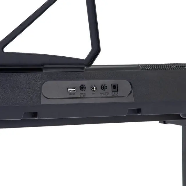 Alt view image 6 of 7 - Portable Electric Keyboard Piano with 61 Full Size Keys, Built-in Speakers, Songs for Learning, Digital Piano, Black