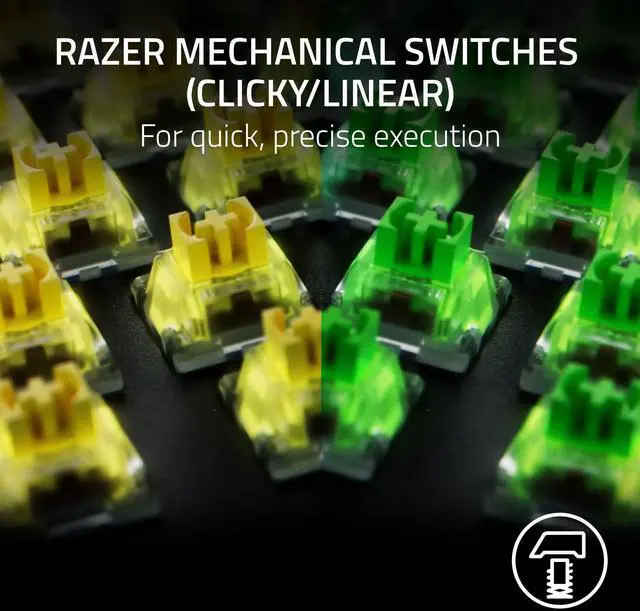 Alt view image 2 of 7 - BlackWidow V4 X Mechanical Gaming Keyboard, Yellow Switches, Black