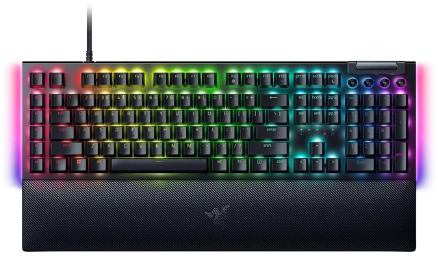 Main image of Razer BlackWidow V4 Mechanical Gaming Keyboard: Green Switches Tactile & Clicky - Chroma RGB - 6 Dedicated Macro Keys - Magnetic Wrist Rest- Multi-Function Roller &Media Keys