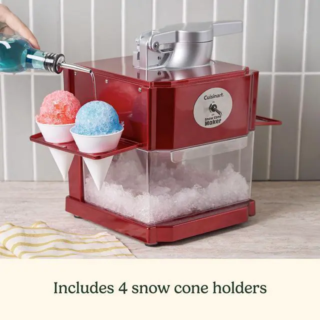 Alt view image 6 of 7 - Snow Cone Machine, 90W Motor & Interlock Safety, 4 Reusable Cones
