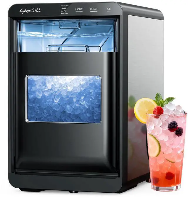Main image of Nugget Ice Makers Countertop, 44lbs Per Day, Pebble Ice Machine | Sonic Ice Makers Machine Chewable Pellet Ice, Self-Cleaning Removable Water Tank See Through Window for Home, Office, Party