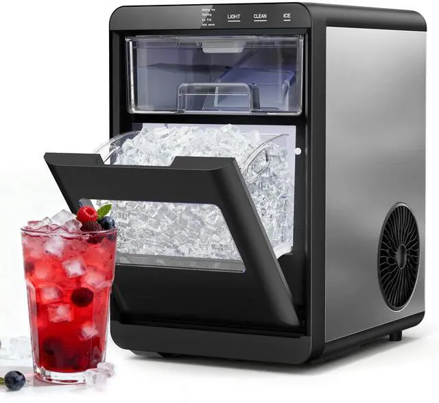 Main image of Nugget Ice Maker Countertop, 44Lbs/24H Pebble Ice Maker with Water Tank, Soft Chewable Pellet Ice Machine with Self-Cleaning for Kitchens/Home/Office