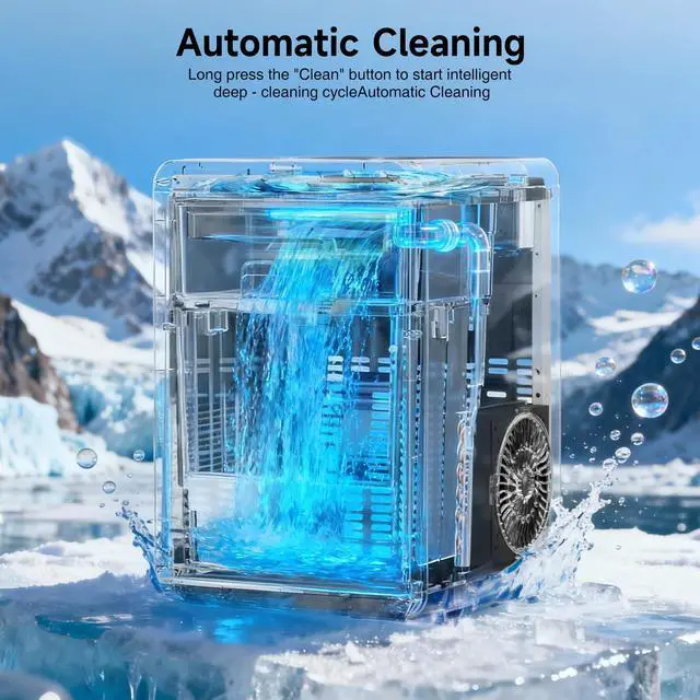 Alt view image 2 of 7 - Nugget Ice Maker Countertop, 44Lbs/24H Pebble Ice Maker with Water Tank, Soft Chewable Pellet Ice Machine with Self-Cleaning for Kitchens/Home/Office