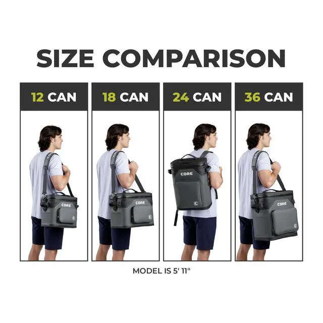 Alt view image 3 of 7 - Magnetic Leak Proof 12 Can Soft Cooler with Waterproof Zipper | Insulated Bag Portable Ice Chest Box | Best Soft Cooler for Food & Beverages for Tailgating, Car Camping, and Family Beach Picnics