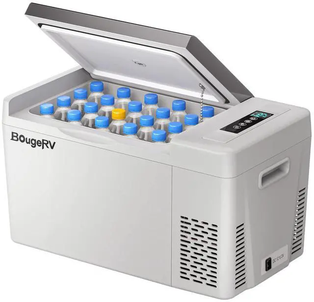 Main image of BougeRV 12 Volt Refrigerator 12V Car Fridge 23 Quart Portable Freezer Compressor Cooler 12/24V DC 110~240 Volt AC for Truck Van RV Camper SUV Travel Camping Road Trips Tailgating -7~50
