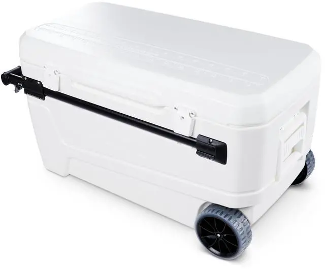 Main image of MaxCold Glide Coolers 110 QT, Insulated Portable Rolling Cooler with Soft Ride Wheels, 168 Can Capacity, Leak-Proof, 5-day Ice Retention