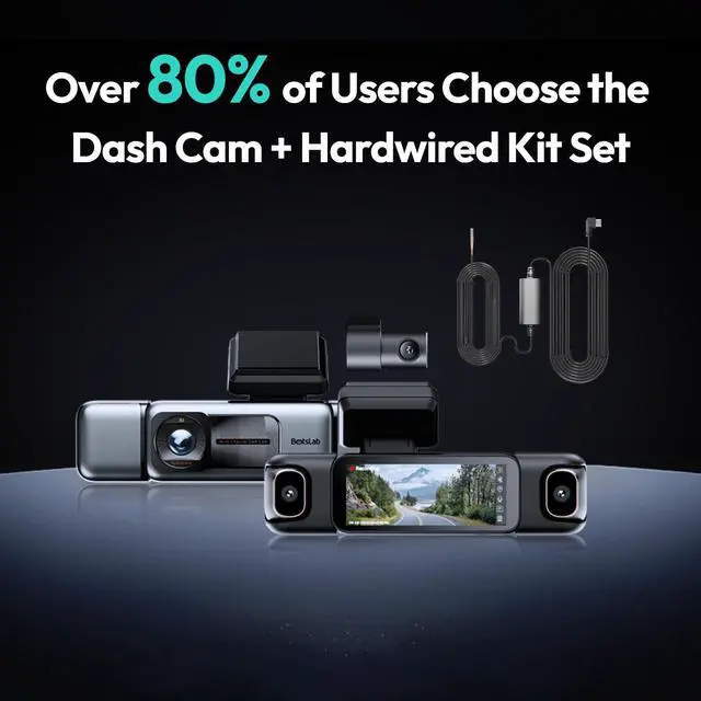 Alt view image 4 of 7 - BOTSLAB 3K 4 Channel Dash Cam, 24/7 Parking Mode with Hardwire Kit, 560° View, Front and Rear Inside Car Camera with 3.18Touch Screen, Night Vision Voice Control, Free 128GB Card 5.8GHz WiFi & GPS