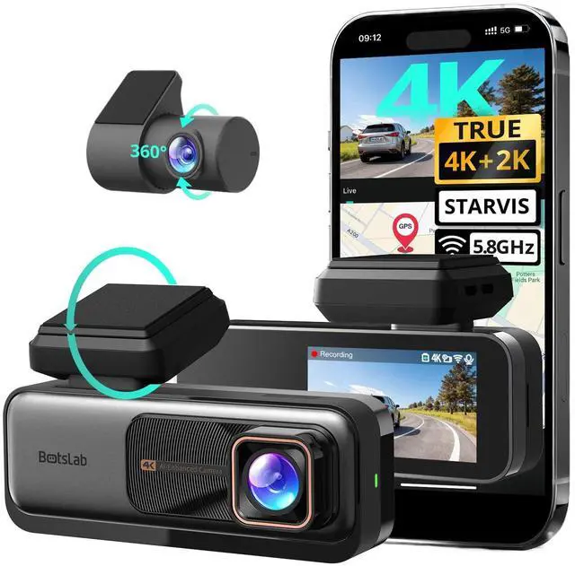 Main image of 4K Dash Cam Front and Rear, 170° Ultra Wide Car Camera, 4K+2K Dashcam with ADAS, Night Vision, 24/7 Parking Mode, STARVIS Sensor, WDR, 5.8GHz WiFi, Built-in GPS, Loop Recording (No SD Card)