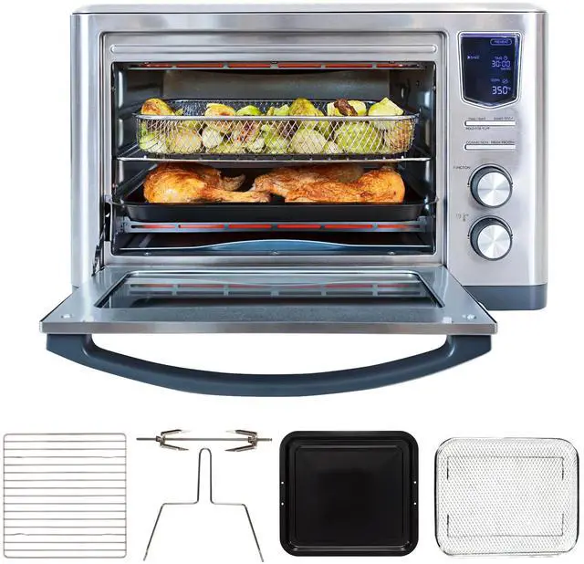 Main image of Kenmore Digital 11-In-1 Air Fryer Toaster Oven Combo 26 Qt Convection Rotisserie Dehydrator Bake Broil 1800 Watts 80°-450°F Temp Controls Top & Bottom Heater Adjustments Stainless Steel Large Capacity