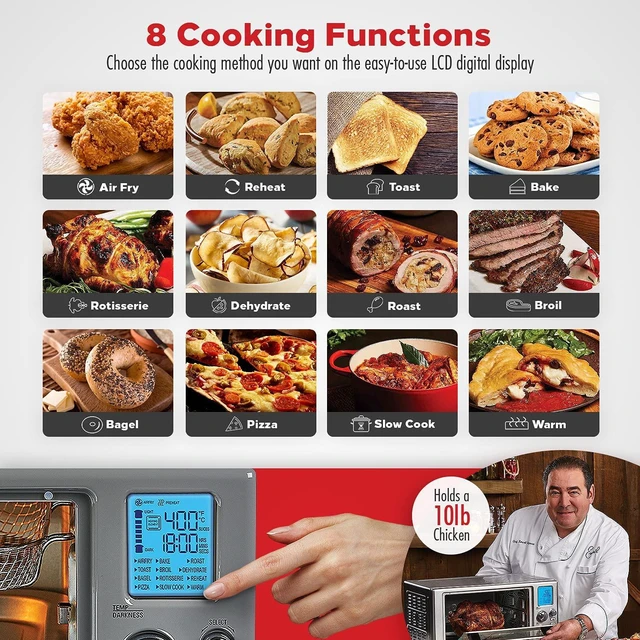 Alt view image 3 of 5 - Lagasse Everyday 360 Air Fryer Oven, 9-in-1 Countertop Oven | 9-in-1 air fryer oven with 360° convection, rotisserie and multiple cooking functions for everyday meals.