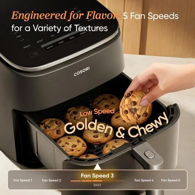 Alt view image 5 of 7 - TurboBlaze Air Fryer, 9-in-1, 6 Qt, PFAS-Free Ceramic Coating