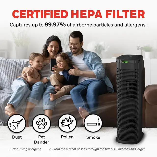 Alt view image 6 of 9 - Honeywell HPA180B InSight HEPA Air Purifier Black,