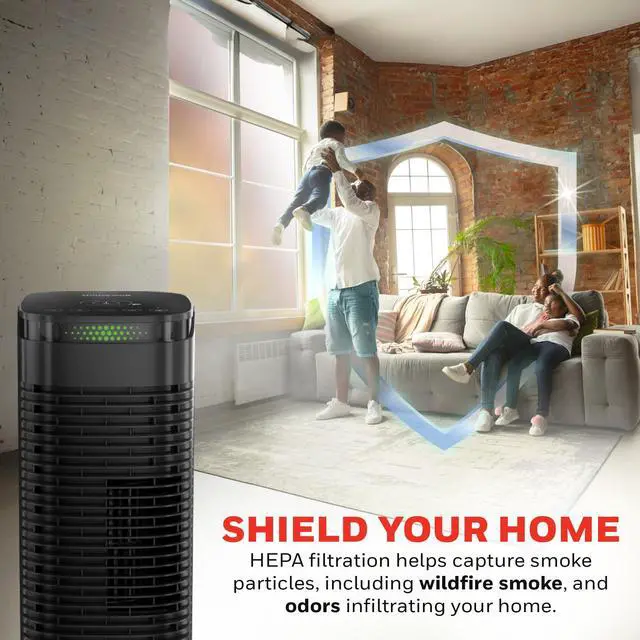 Alt view image 5 of 9 - Honeywell HPA180B InSight HEPA Air Purifier Black,