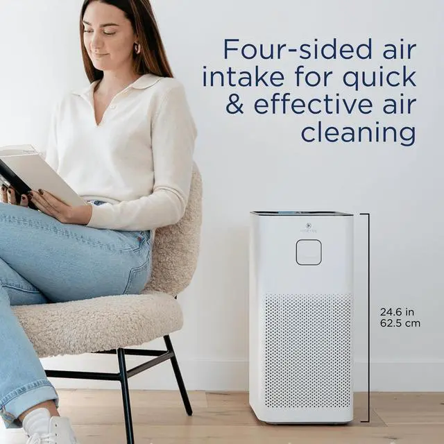 Alt view image 3 of 7 - Medify MA-50 Air Purifier V3.0 with True HEPA H13 Filter | 2,640 ft² Coverage in 1hr for Smoke, Wildfires, Odors, Pollen, Pets | Quiet 99.9% Removal to 0.1 Microns | White, 1-Pack