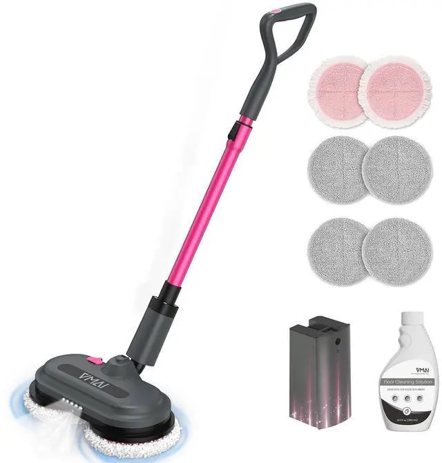 Main image of VMAI Cordless Electric Mop for Floor Cleaning, Self-Propelled Spin Mop with LED Headlight & Water Spray, Up to 60 Mins Detachable Battery, 300ML Tank for Hardwood Tile Laminate Marble Floor