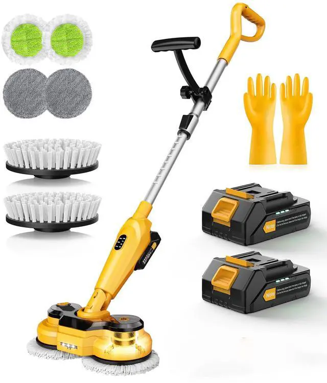 Main image of qimedo 6000mAh Battery Cordless Electric Mop M3 Pro, 800RPM Electric Power Scrubber & Mops for Floor Cleaning, Automatic Spin Mops with Smart Display,Rotating Mop with LED Light & Water Spray