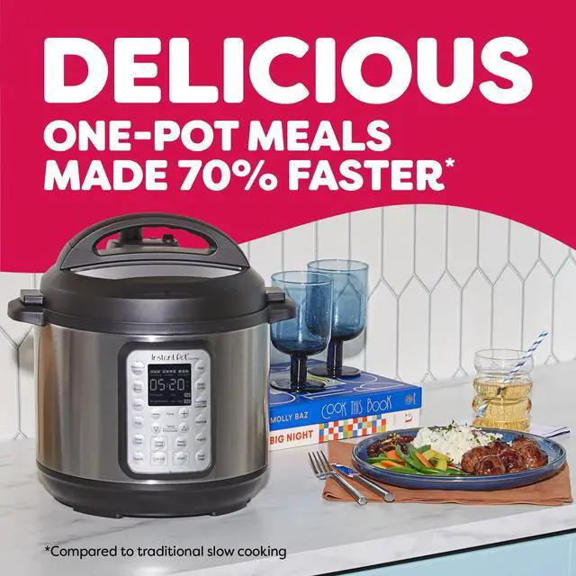 Alt view image 7 of 7 - Duo Plus 9-in-1 Multicooker, Pressure Cooker, Slow Cook, Rice Maker, Steamer, Sauté, Yogurt, Warmer & Sterilizer, Includes App with Over 800 Recipes, Stainless Steel, 6 Quarts