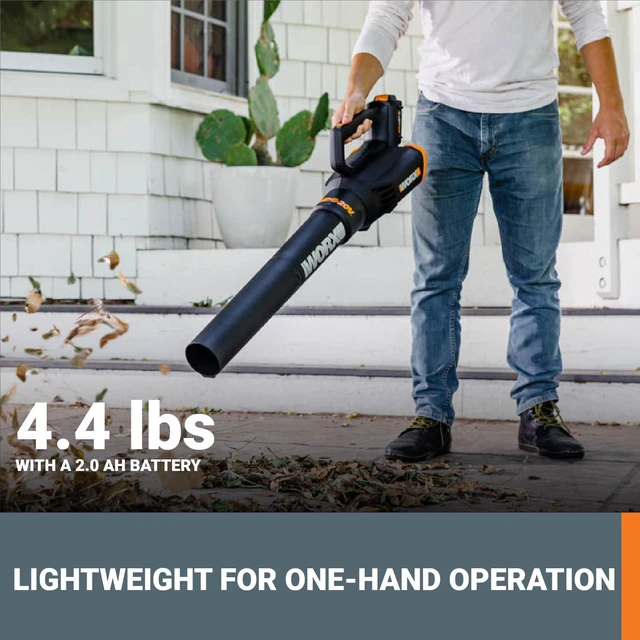Alt view image 2 of 4 - Cordless Leaf Blower, 20V Electric Blower for Daily Lawn Care, WG547 | 360 CFM Airflow, 2-Speed Control for Leaf Cleanup, 2.0Ah Battery & Charger Included, PowerShare