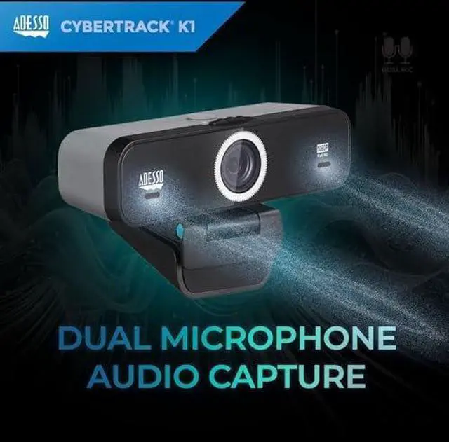 Alt view image 6 of 7 - 1080P Webcam with Microphone Full HD USB Web Camera with Adjustable View Angle, Noise Cancellation, Plug & Play Compatibility, Perfect for Zoom, Skype, Teams, Conferencing, and Content Creation