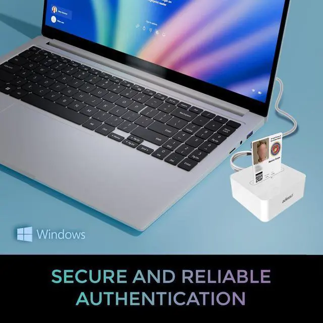 Alt view image 2 of 7 - Adesso SCR-500 USB-C Desktop Smart Card Reader with USB-A Adapter