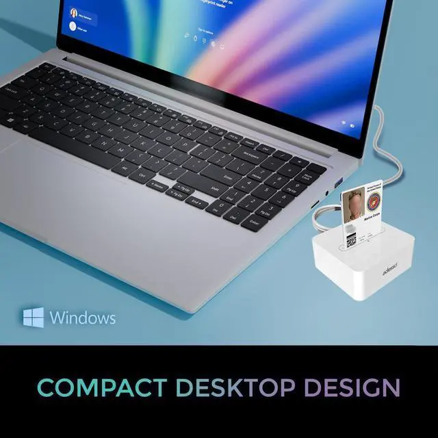 Alt view image 5 of 7 - Adesso SCR-500 USB-C Desktop Smart Card Reader with USB-A Adapter