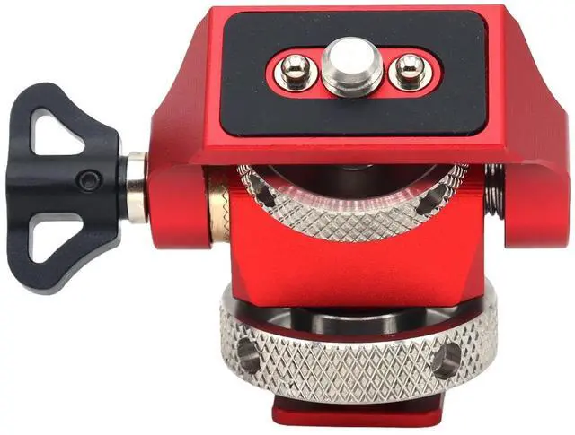 Main image of SZJELEN Adjustable Camera Monitor Mount,Swivel Field Monitor Holder with Cold Shoe Mount 1/4"-20 Screw for 5 in and 7 in Monitor - Red