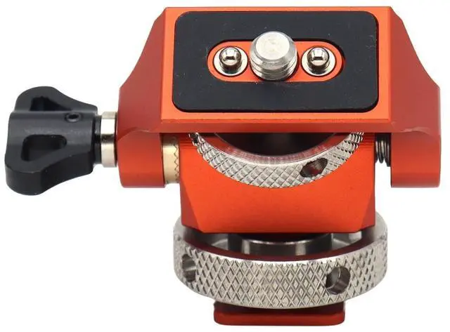 Main image of SZJELEN Adjustable Camera Monitor Mount,Swivel Field Monitor Holder with Cold Shoe Mount 1/4"-20 Screw for 5 in and 7 in Monitor - Orange