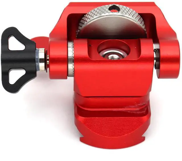 Alt view image 3 of 7 - SZJELEN Camera Monitor Mount Bracket, NATO Clamp Mount for External Monitor Accessories, 360° Rotation 180° Tilt Adjustable Locking Arm for Camera Rigs, Monitor - Red