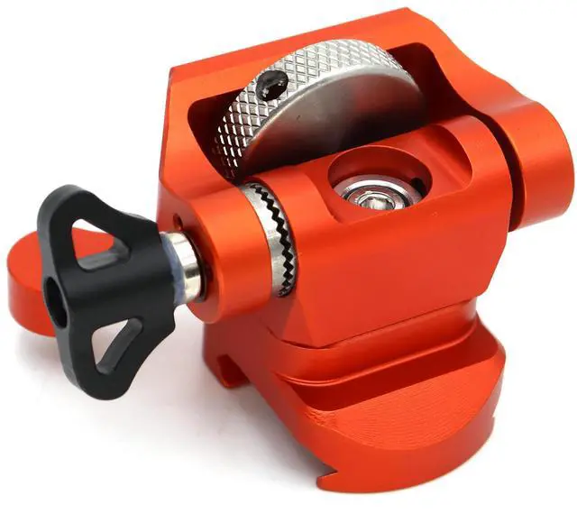 Alt view image 4 of 7 - SZJELEN Camera Monitor Mount Bracket, NATO Clamp Mount for External Monitor Accessories, 360° Rotation 180° Tilt Adjustable Locking Arm for Camera Rigs, Monitor - Orange
