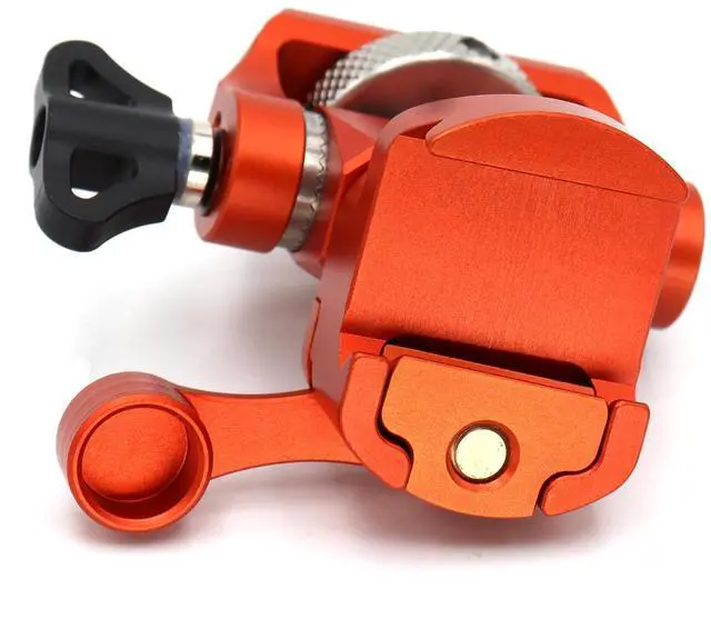 Alt view image 2 of 7 - SZJELEN Camera Monitor Mount Bracket, NATO Clamp Mount for External Monitor Accessories, 360° Rotation 180° Tilt Adjustable Locking Arm for Camera Rigs, Monitor - Orange