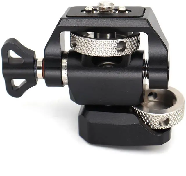 Alt view image 4 of 6 - SZJELEN Adjustable Camera Monitor Mount with 3/8 Screw for ARRI, 360° Swivel and 180° Tilt Monitor Holder Anti-Twist Support 5 in and 7 in Field Monitor - Black