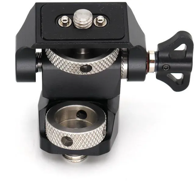 Alt view image 5 of 6 - SZJELEN Adjustable Camera Monitor Mount with 3/8 Screw for ARRI, 360° Swivel and 180° Tilt Monitor Holder Anti-Twist Support 5 in and 7 in Field Monitor - Black