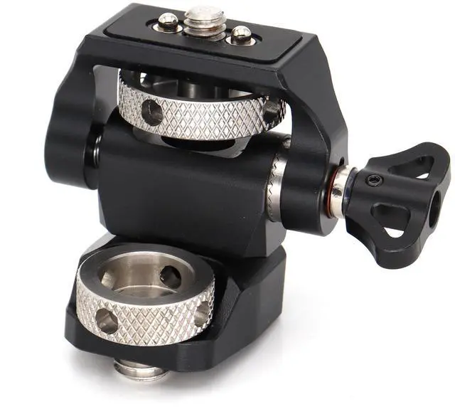 Main image of SZJELEN Adjustable Camera Monitor Mount with 3/8 Screw for ARRI, 360° Swivel and 180° Tilt Monitor Holder Anti-Twist Support 5 in and 7 in Field Monitor - Black