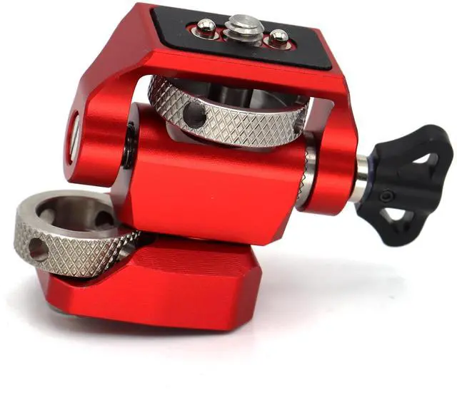 Alt view image 4 of 7 - SZJELEN Adjustable Camera Monitor Mount with 3/8 Screw for ARRI, 360° Swivel and 180° Tilt Monitor Holder Anti-Twist Support 5 in and 7 in Field Monitor - Red