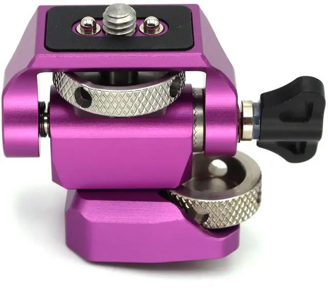 Alt view image 5 of 7 - SZJELEN Adjustable Camera Monitor Mount with 3/8 Screw for ARRI, 360° Swivel and 180° Tilt Monitor Holder Anti-Twist Support 5 in and 7 in Field Monitor - Purple