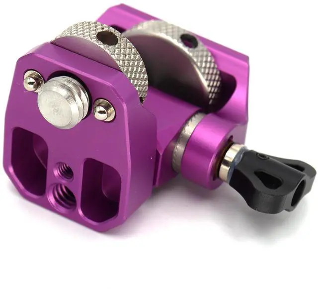 Alt view image 2 of 7 - SZJELEN Adjustable Camera Monitor Mount with 3/8 Screw for ARRI, 360° Swivel and 180° Tilt Monitor Holder Anti-Twist Support 5 in and 7 in Field Monitor - Purple